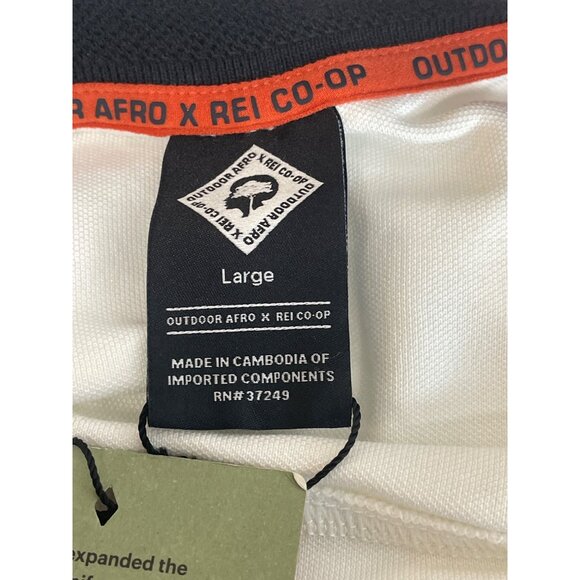 Outdoor Afro Men's Classic Fit Button Up White Polo Shirt Sz L - NWT - Picture 5 of 9